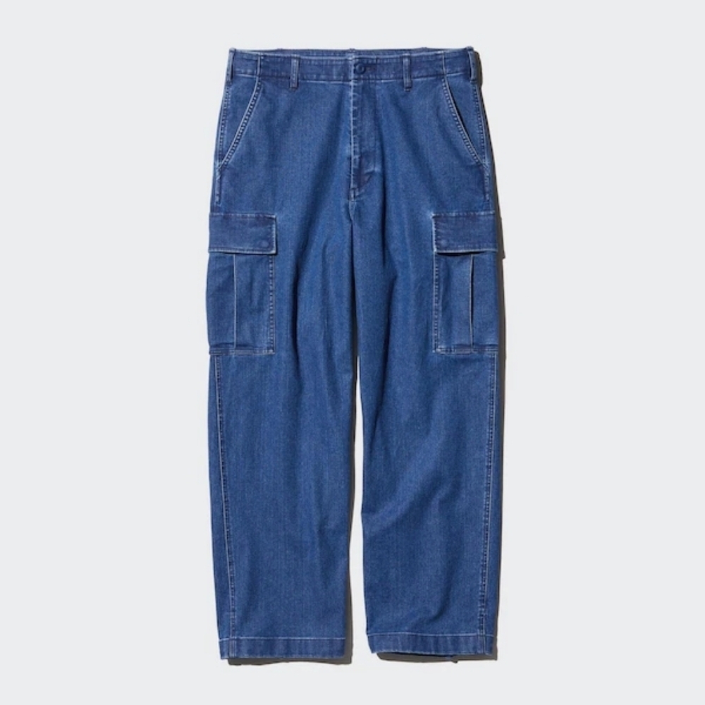 Uniqlo Wide Fit Denim Cargo Pants